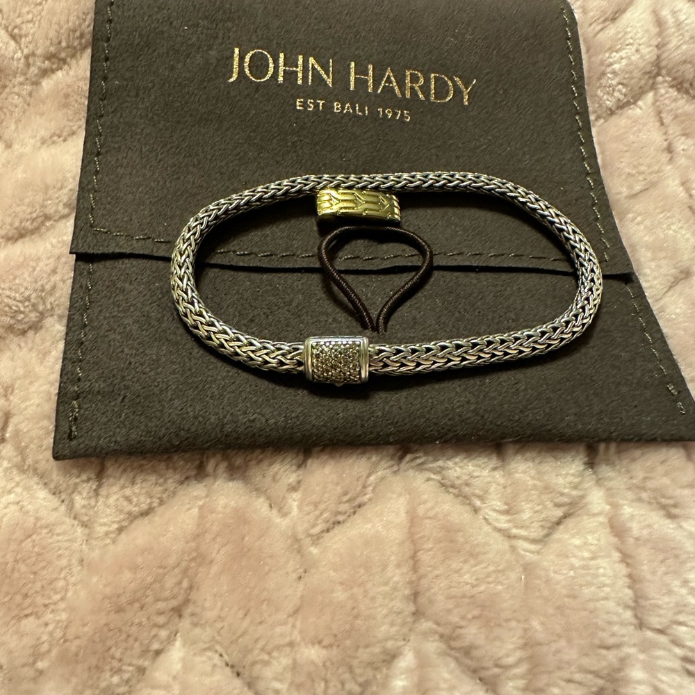 John Hardy Classic Chain 5mm silver with pave diamons